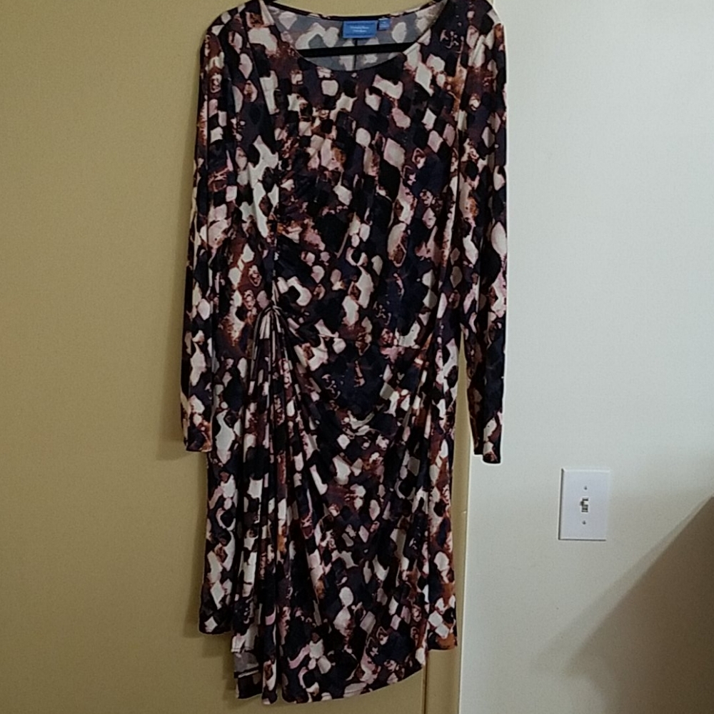 Simply Vera, Vera Wang, Print dress XL, mock wrap